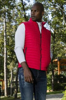 جليقه مردانه  بادي  يقه ايستاده مقاوم در برابر آب و باد Buratti  قرمز